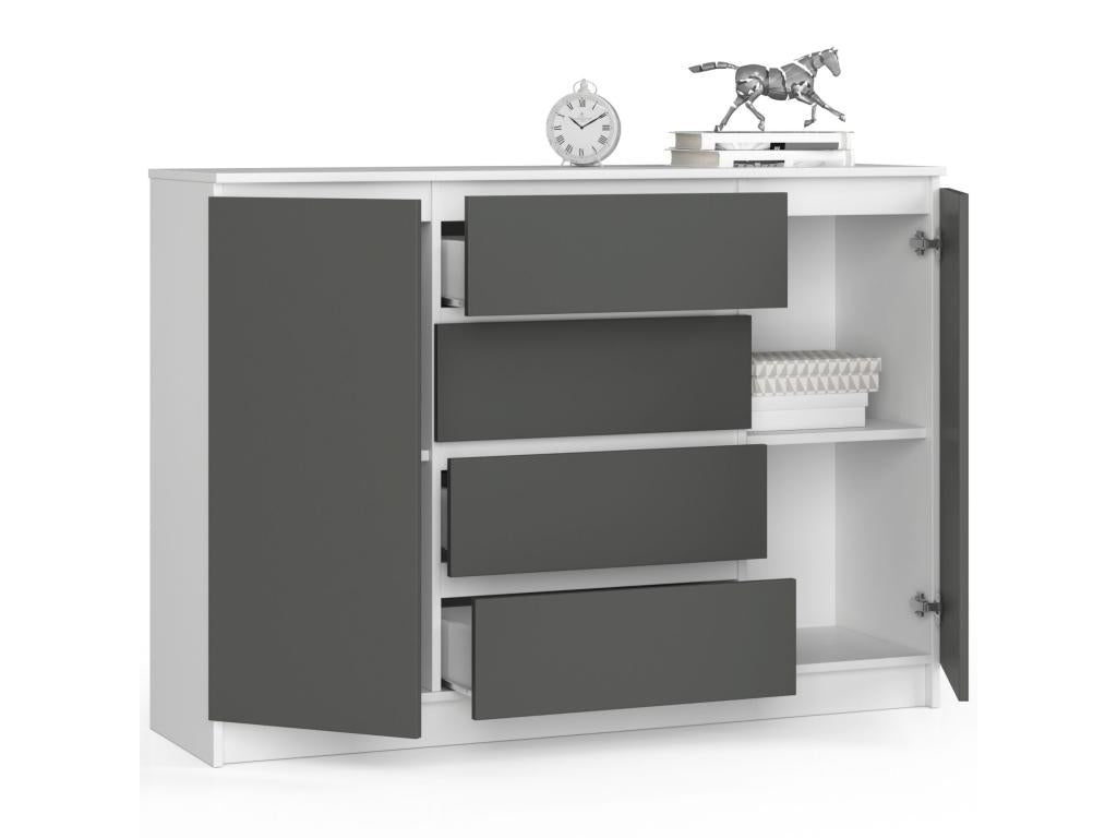 Cassettiera antracite, 138 x 40 x 99 cm