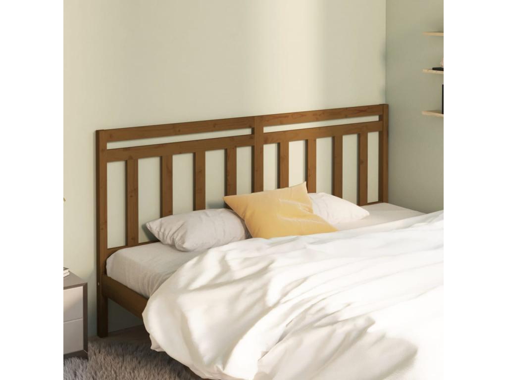 Letto in legno massello marrone, 206 x 4 x 100 cm