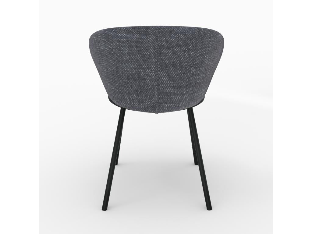 sedia in tessuto grigio