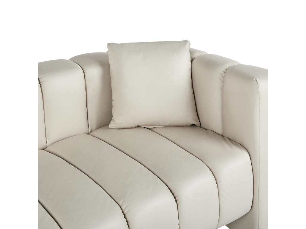 Chaise longue in pelle bianca