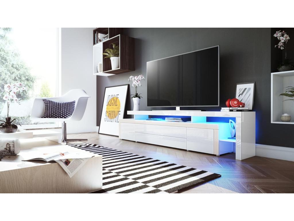 Mobile TV bianco, 227 x 52 x 35 cm