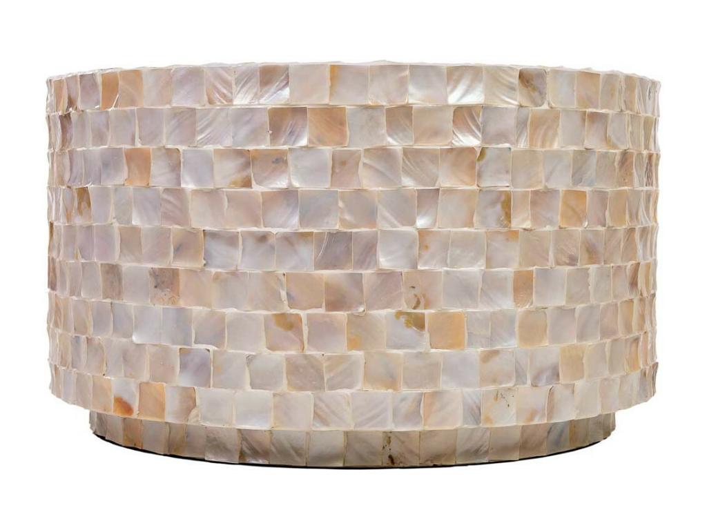 Tavolino da caffè bianco, 77 x 43 cm