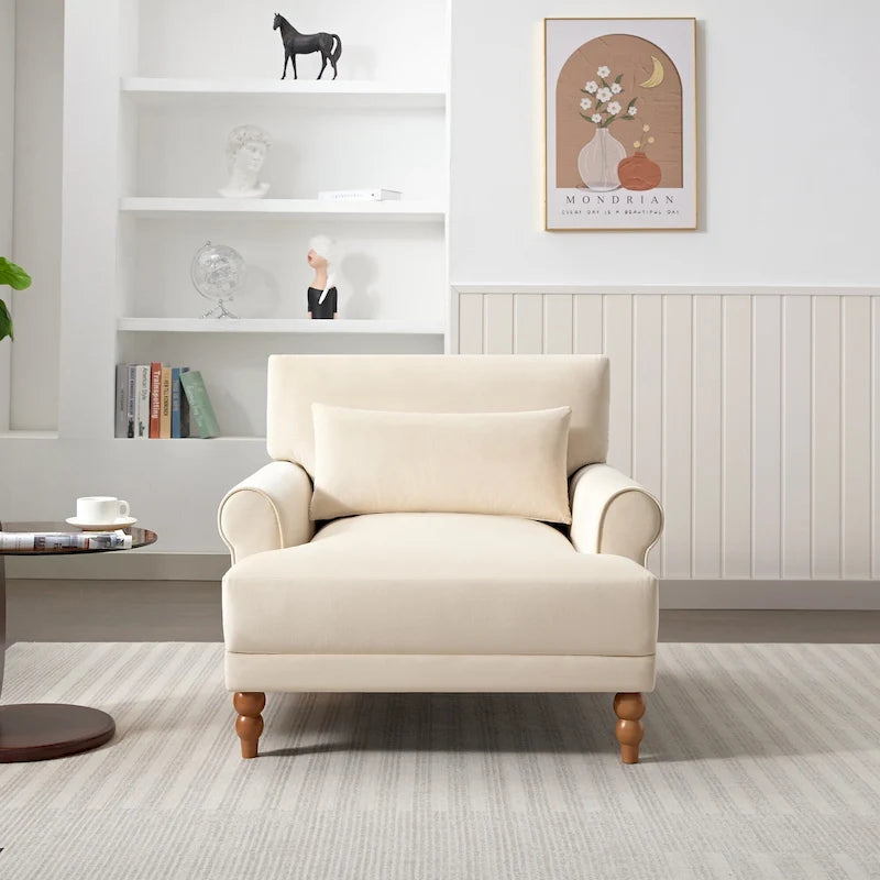 Poltrona in velluto da 37,8 cm con supporto lombare ergonomico