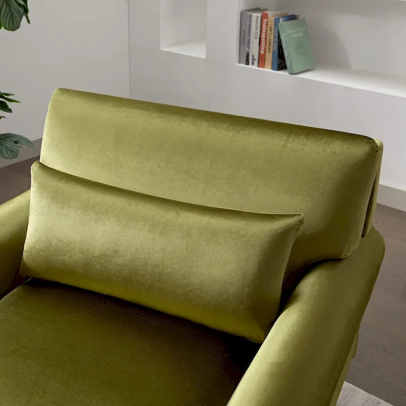 Poltrona in velluto da 37,8 cm con supporto lombare ergonomico