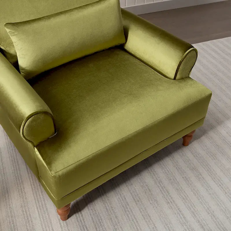 Poltrona in velluto da 37,8 cm con supporto lombare ergonomico