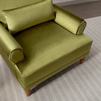 Poltrona in velluto da 37,8 cm con supporto lombare ergonomico