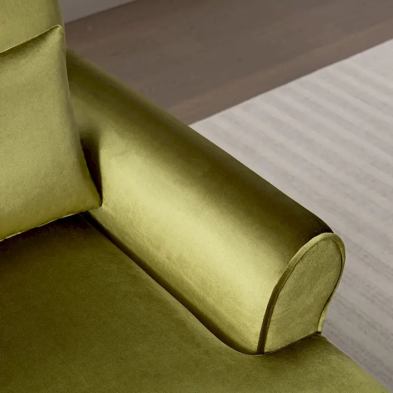 Poltrona in velluto da 37,8 cm con supporto lombare ergonomico