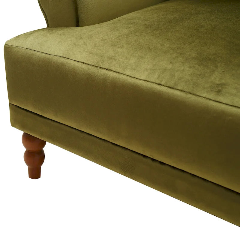 Poltrona in velluto da 37,8 cm con supporto lombare ergonomico