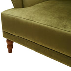 Poltrona in velluto da 37,8 cm con supporto lombare ergonomico