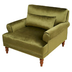 Poltrona in velluto da 37,8 cm con supporto lombare ergonomico