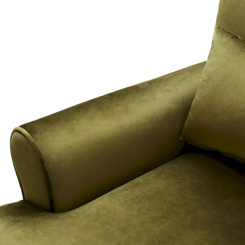 Poltrona in velluto da 37,8 cm con supporto lombare ergonomico