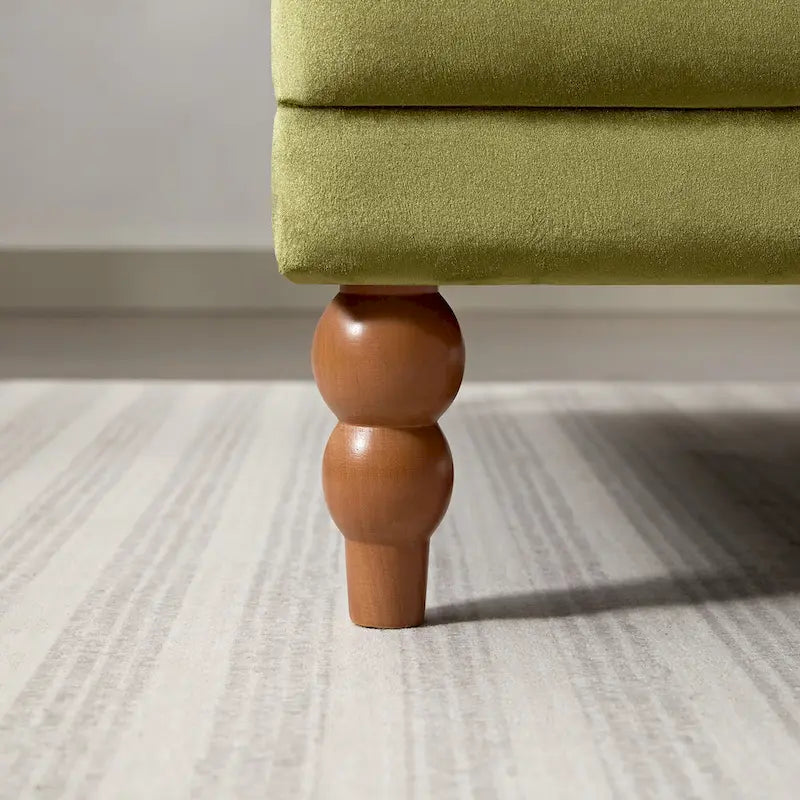 Poltrona in velluto da 37,8 cm con supporto lombare ergonomico