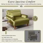 Poltrona in velluto da 37,8 cm con supporto lombare ergonomico