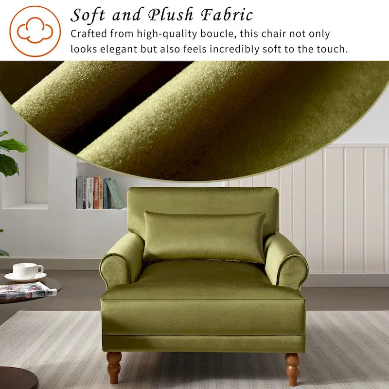 Poltrona in velluto da 37,8 cm con supporto lombare ergonomico