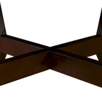 Tavolino da caffè rotondo in legno da 32 pollici per soggiorno, tavolini da caffè circolari in legno in stile fattoria di metà secolo per appartamento, facile da montare