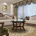 Tavolino da caffè rotondo in legno da 32 pollici per soggiorno, tavolini da caffè circolari in legno in stile fattoria di metà secolo per appartamento, facile da montare