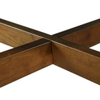 Tavolino da caffè rotondo in legno da 32 pollici per soggiorno, tavolini da caffè circolari in legno in stile fattoria di metà secolo per appartamento, facile da montare