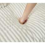 Divano componibile modulare a L imbottito in velluto a coste da 127 pollici con 10 cuscini, schiuma ad alta resilienza, non richiede montaggio