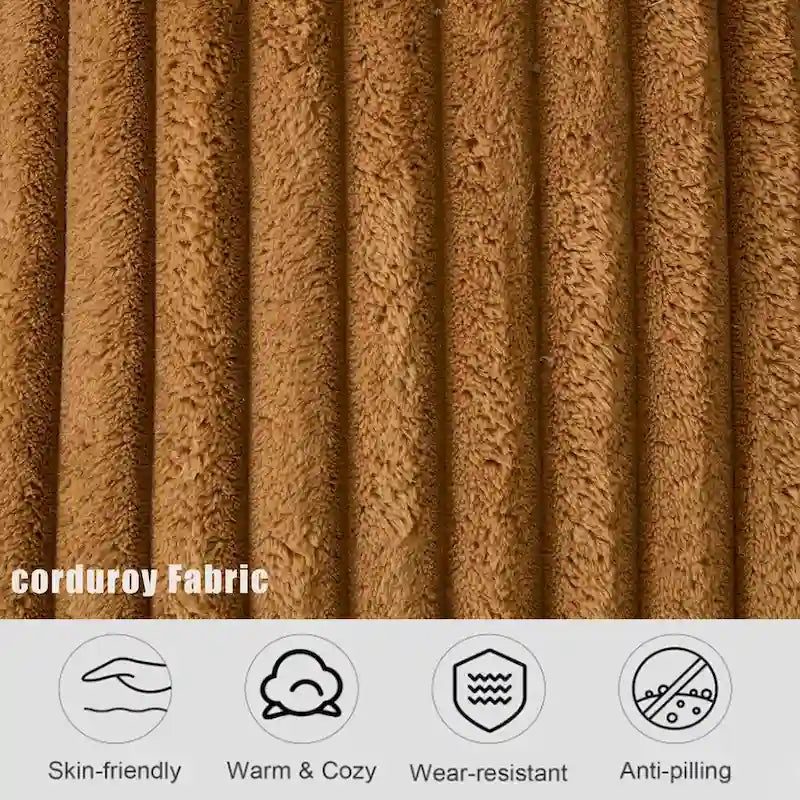 Divano componibile modulare a L imbottito in velluto a coste da 127 pollici con 10 cuscini, schiuma ad alta resilienza, non richiede montaggio