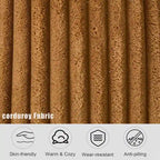 Divano componibile modulare a L imbottito in velluto a coste da 127 pollici con 10 cuscini, schiuma ad alta resilienza, non richiede montaggio