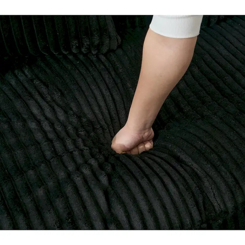 Divano componibile modulare a L imbottito in velluto a coste da 127 pollici con 10 cuscini, schiuma ad alta resilienza, non richiede montaggio