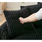 Divano componibile modulare a L imbottito in velluto a coste da 127 pollici con 10 cuscini, schiuma ad alta resilienza, non richiede montaggio