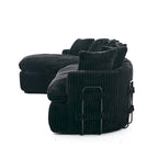 Divano componibile modulare a L imbottito in velluto a coste da 127 pollici con 10 cuscini, schiuma ad alta resilienza, non richiede montaggio