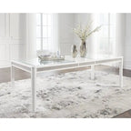 Tavolo da pranzo allungabile rettangolare bianco/verde Signature Design by Ashley Chalanna - 42L x 96P x 30A