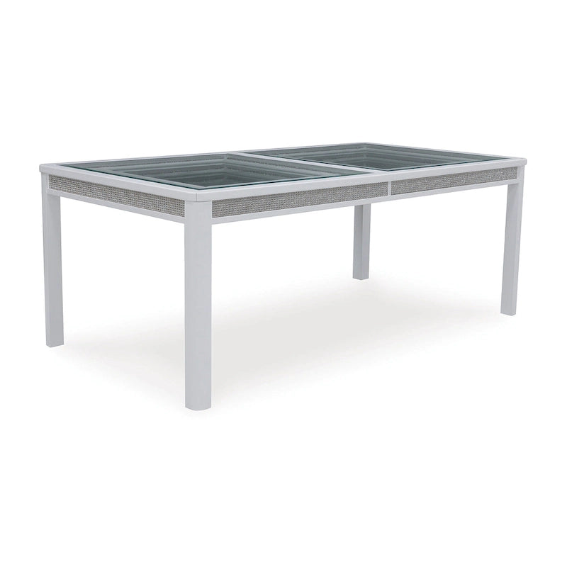 Tavolo da pranzo allungabile rettangolare bianco/verde Signature Design by Ashley Chalanna - 42L x 96P x 30A