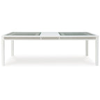 Tavolo da pranzo allungabile rettangolare bianco/verde Signature Design by Ashley Chalanna - 42L x 96P x 30A