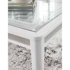 Tavolo da pranzo allungabile rettangolare bianco/verde Signature Design by Ashley Chalanna - 42L x 96P x 30A
