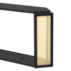 Tavolo da ingresso stretto modello, piano irregolare con rattan per soggiorno