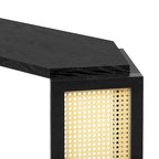 Tavolo da ingresso stretto modello, piano irregolare con rattan per soggiorno