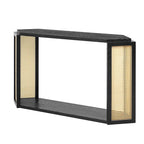 Tavolo da ingresso stretto modello, piano irregolare con rattan per soggiorno