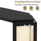 Tavolo da ingresso stretto modello, piano irregolare con rattan per soggiorno