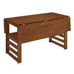 Set di tavolo da pranzo e sedie in legno estensibile, set di tavolo da pranzo e sedie in stile moderno di metà secolo con 2 ante a ribalta e ripiano portaoggetti