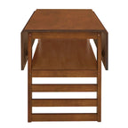 Set di tavolo da pranzo e sedie in legno estensibile, set di tavolo da pranzo e sedie in stile moderno di metà secolo con 2 ante a ribalta e ripiano portaoggetti