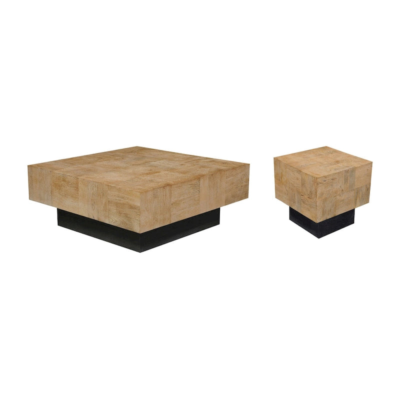 Caden 2-piece Solid Wood Living Room Table Set