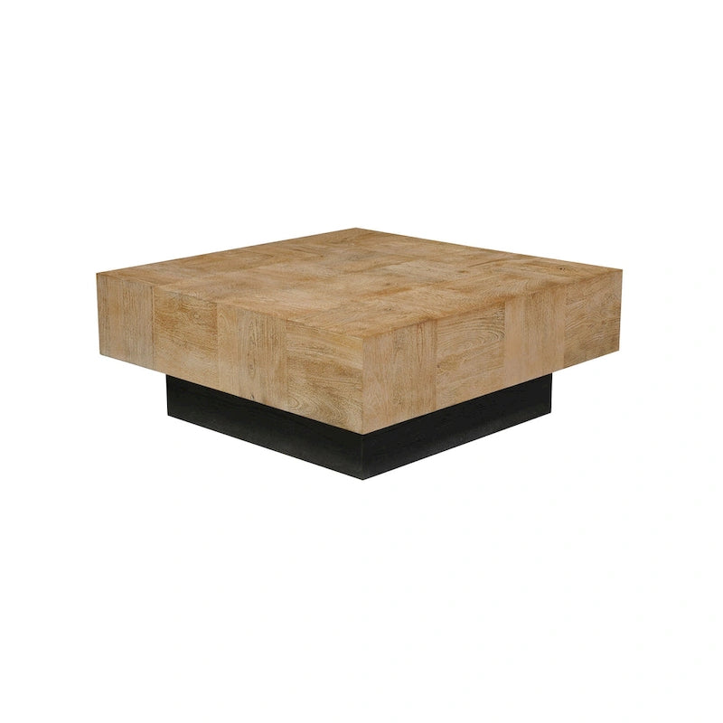 Set di tavoli da soggiorno in legno massello Caden da 2 pezzi