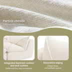 Divano componibile moderno in ciniglia da 116 pollici con schiuma ad alta densità, non richiede montaggio