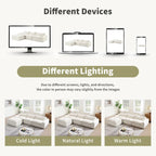 Divano componibile moderno in ciniglia da 116 pollici con schiuma ad alta densità, non richiede montaggio