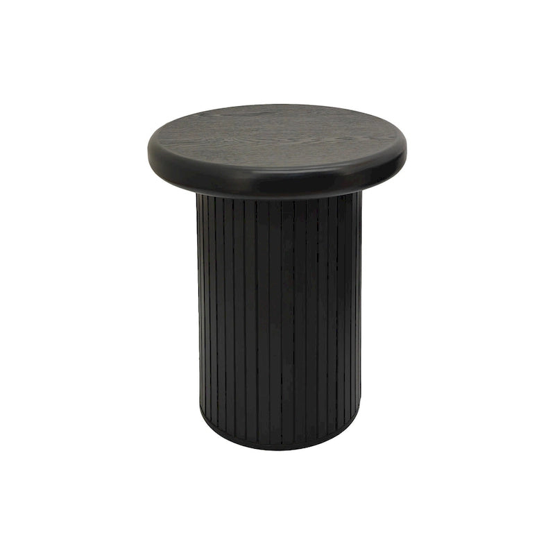 Set di tavolini da caffè rotondi moderni, tavolo doppio combinato con gamba scanalata, per soggiorno