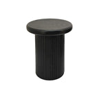 Set di tavolini da caffè rotondi moderni, tavolo doppio combinato con gamba scanalata, per soggiorno