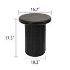 Set di tavolini da caffè rotondi moderni, tavolo doppio combinato con gamba scanalata, per soggiorno