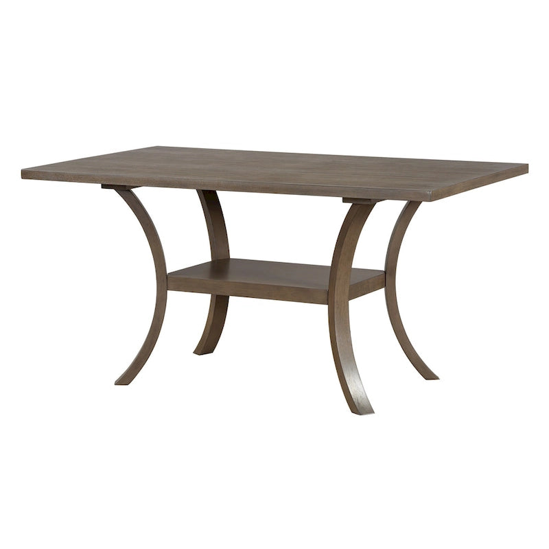 Set da pranzo da 6 pezzi con ripiano portaoggetti e gambe curve, set da pranzo con tavolo da cucina, panca e 4 sedie da pranzo