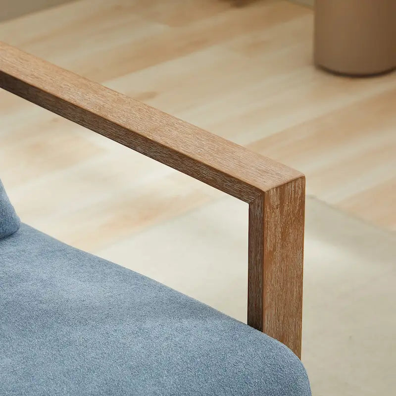 Poltrona girevole a 360 gradi con braccioli e base in legno massello