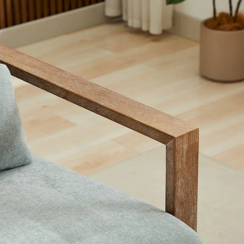 Poltrona girevole a 360 gradi con braccioli e base in legno massello