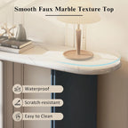 Tavolo consolle stretto, tavolo da ingresso, blu navy e bianco