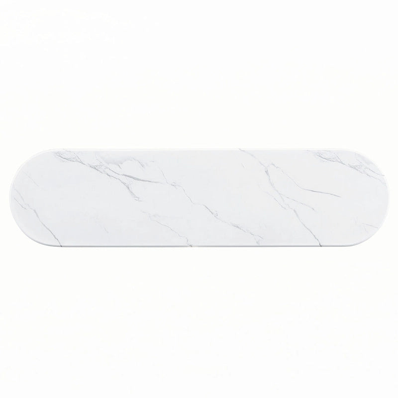 Tavolo consolle stretto, tavolo da ingresso, blu navy e bianco