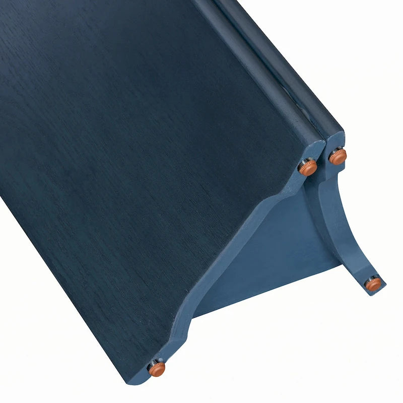 Tavolo consolle stretto, tavolo da ingresso, blu navy e bianco